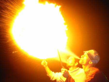 flammes à 2