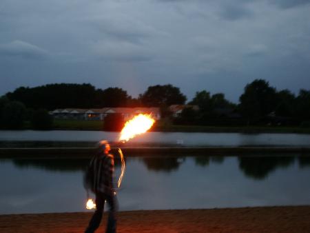 tentative de flammes avec bolas 